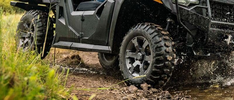 10-inch Front and 9.5-inch Rear Suspension Travel